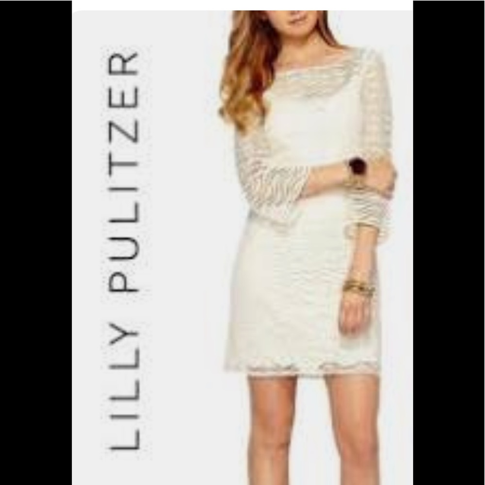 Lilly Pulitzer topanga dress in cameo white. NWT. Retail 168